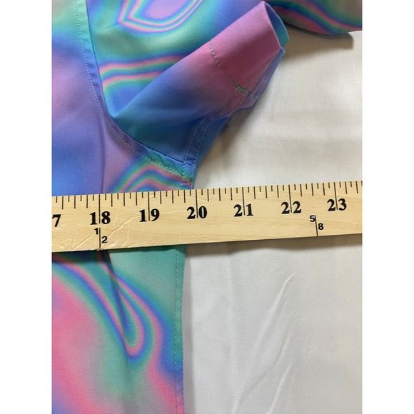 DUVIN Mens Small Button Up Shirt Short Sleeve Trippy Swirl Print Casual Beach - Picture 9 of 11